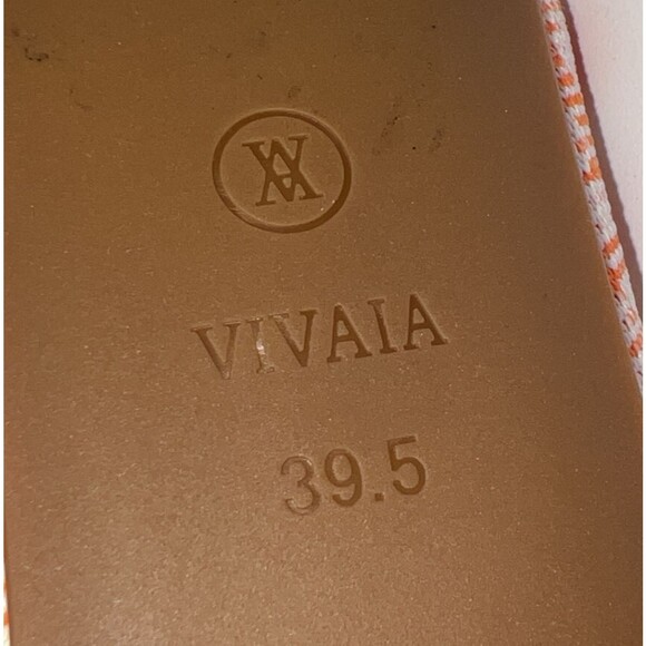 Vivaia Claire Round Toe Flats Comfort Citrus Orange Gingham Sz EU 39.5 (US 8.5) - Picture 12 of 12